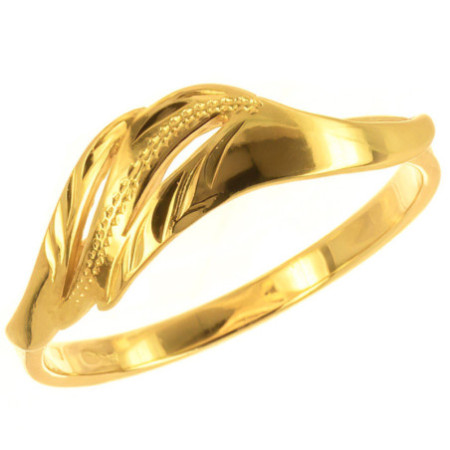 Aranyozott ezüst gyűrű - kézi gravírozással | Argento-ekszer.hu