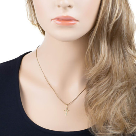 Aranyozott ezüst medál - kereszt, kézi gravírozással | Argento-ekszer.hu Aranyozott ezüst medál - kereszt, kézi gravírozással | Argento-ekszer.hu