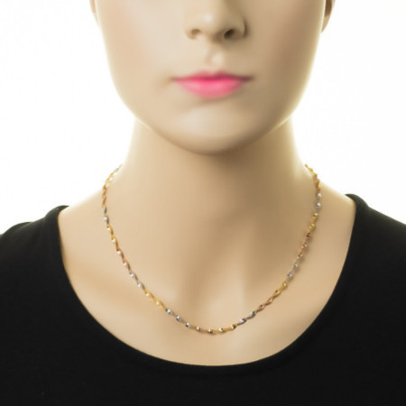 Kombinált ezüst lánc - Fonott minta, szélessége 2,5 mm | Argento-ekszer.hu