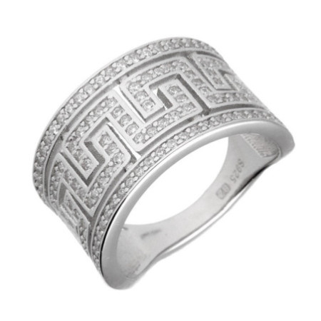 Ezüst gyűrű - átlátszó kerek cirkóniák | Argento-ekszer.hu