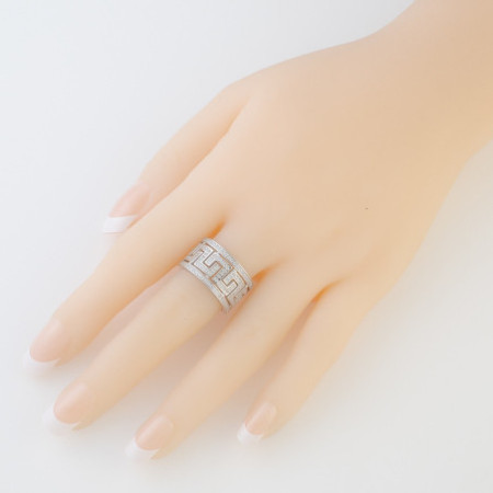 Ezüst gyűrű - átlátszó kerek cirkóniák | Argento-ekszer.hu