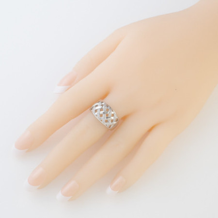 Ezüst gyűrű - átlátszó kerek cirkóniák | Argento-ekszer.hu