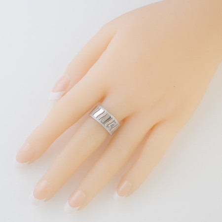 Ezüst gyűrű - átlátszó kerek cirkóniák | Argento-ekszer.hu