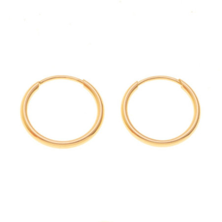 Arany karika fülbevaló - kicsi karikák, átmérője 10 mm | Argento-ekszer.hu