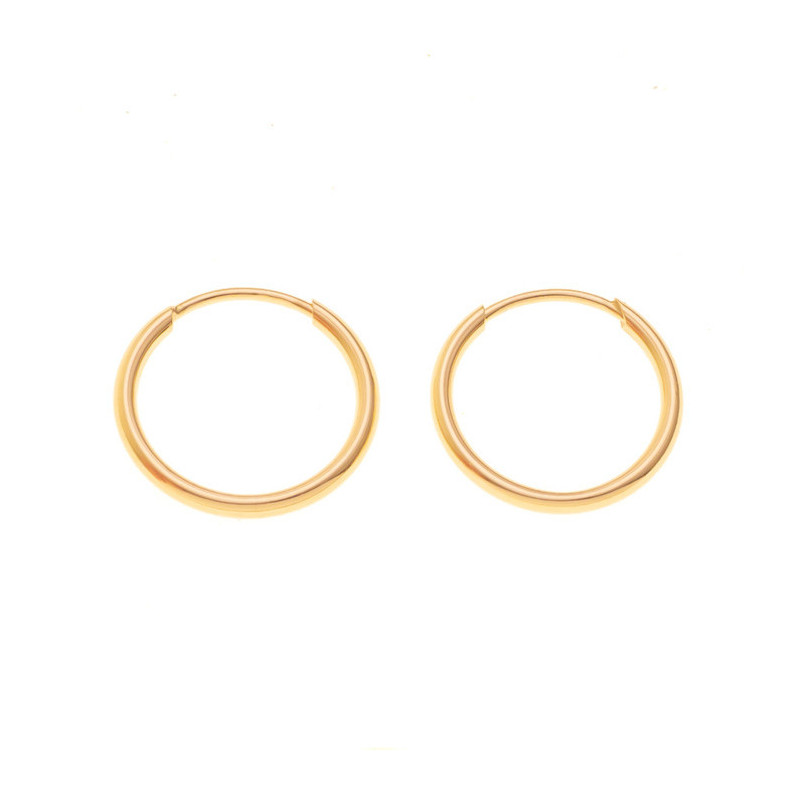 Arany karika fülbevaló - kicsi karikák, átmérője 10 mm | Argento-ekszer.hu