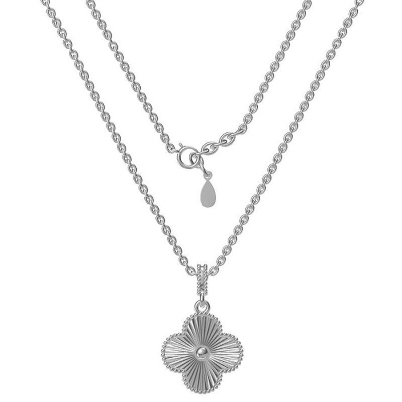 Ezüst nyaklánc - négylevelű lóhere, hossza 43 - 46 cm | Argento-ekszer.hu