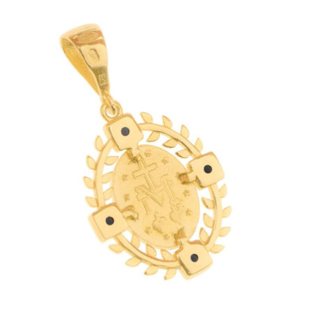 Arany medál Csodás érem - fekete négyzet alakú cirkóniák | Argento-ekszer.hu