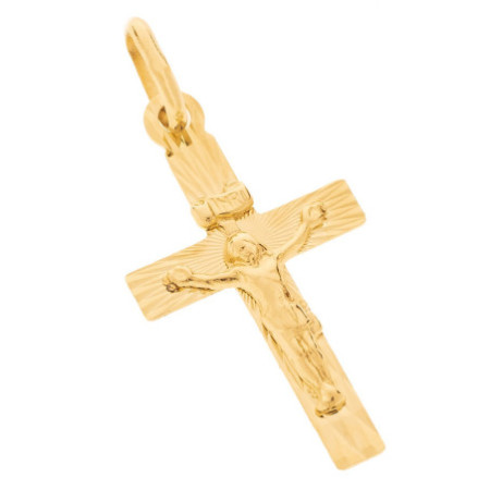 Arany medál - kereszt Jézussal | Argento-ekszer.hu