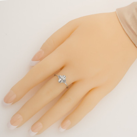 Ezüst gyűrű - négylevelű lóhere | Argento-ekszer.hu