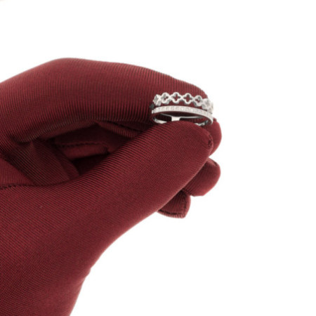 Ezüst gyűrű - négylevelű lóhere, átlátszó négyzet alakú cirkóniák | Argento-ekszer.hu