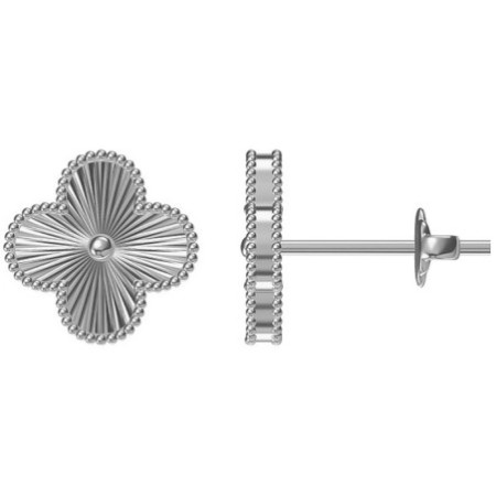 Ezüst fülbevaló - négylevelű lóhere | Argento-ekszer.hu