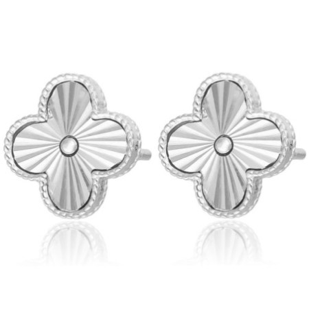 Ezüst fülbevaló - négylevelű lóhere | Argento-ekszer.hu