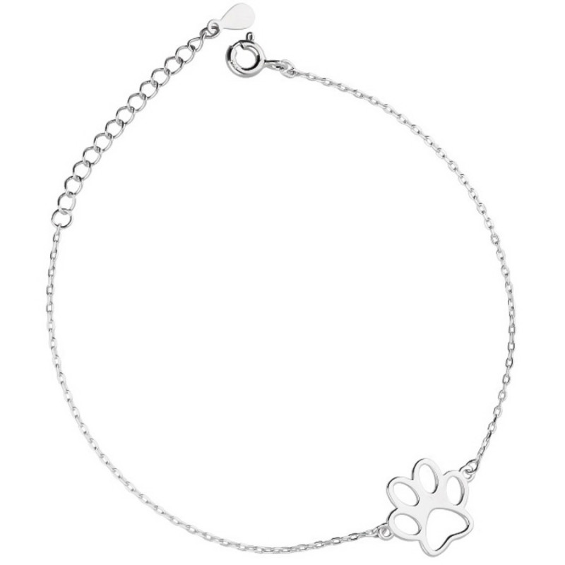 Ezüst karkötő - mancs, Rolo minta, hossza 16 - 19 cm | Argento-ekszer.hu