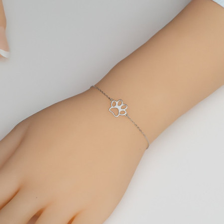 Ezüst karkötő - mancs, Rolo minta, hossza 16 - 19 cm | Argento-ekszer.hu