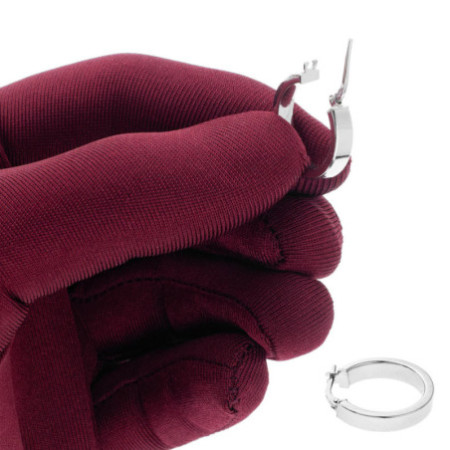 Ezüst karika fülbevaló - átmérője 19 mm | Argento-ekszer.hu