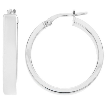 Ezüst karika fülbevaló - átmérője 24 mm | Argento-ekszer.hu