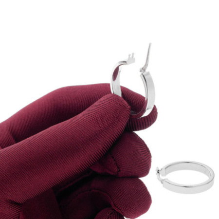 Ezüst karika fülbevaló - átmérője 24 mm | Argento-ekszer.hu