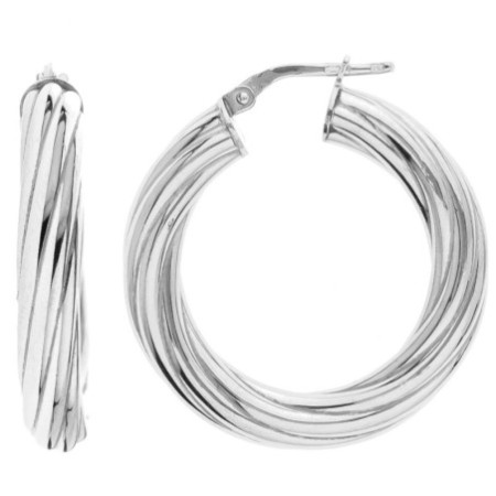 Ezüst karika fülbevaló - átmérője 29 mm | Argento-ekszer.hu