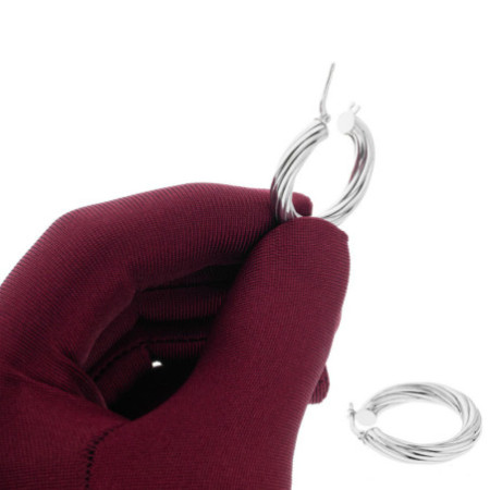 Ezüst karika fülbevaló - átmérője 29 mm | Argento-ekszer.hu