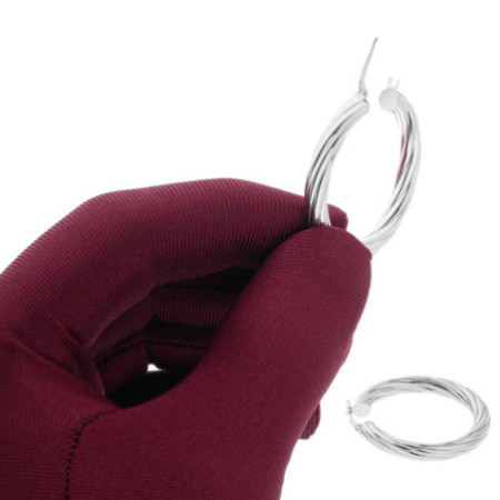 Ezüst karika fülbevaló - átmérője 39 mm | Argento-ekszer.hu