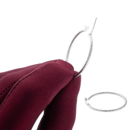 Ezüst karika fülbevaló - átmérője 35 mm | Argento-ekszer.hu