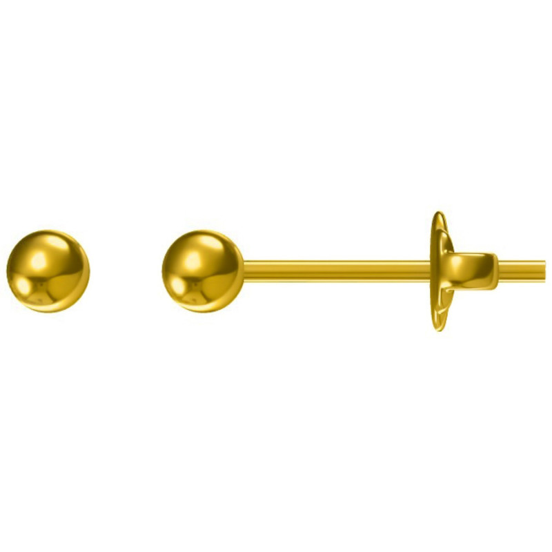 Aranyozott ezüst fülbevaló - golyók | Argento-ekszer.hu