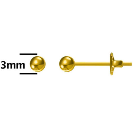 Aranyozott ezüst fülbevaló - golyók | Argento-ekszer.hu