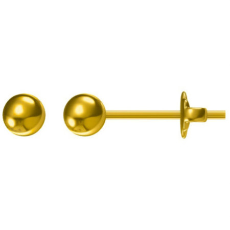 Aranyozott ezüst fülbevaló - golyók | Argento-ekszer.hu