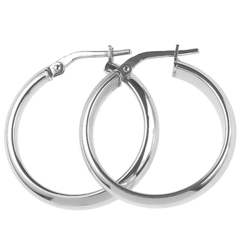 Ezüst karika fülbevaló - átmérője 24 mm | Argento-ekszer.hu