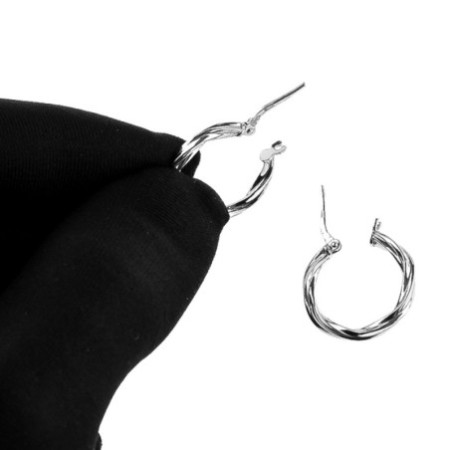 Ezüst karika fülbevaló - kicsi karikák, átmérője 20 mm | Argento-ekszer.hu