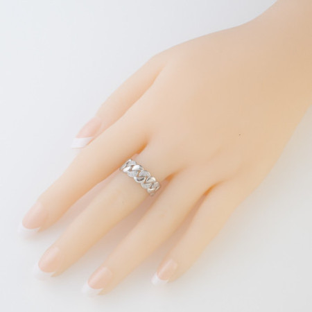 Ezüst gyűrű - átlátszó kerek cirkóniák | Argento-ekszer.hu