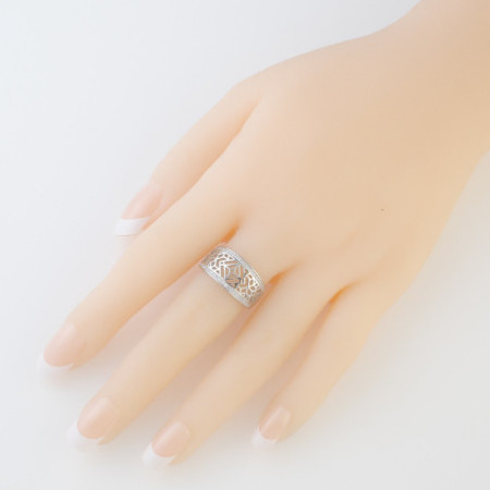 Ezüst gyűrű - átlátszó kerek cirkóniák | Argento-ekszer.hu