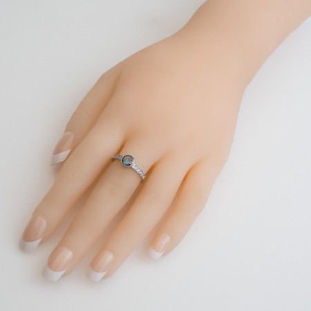 Ezüst gyűrű - kerek zirkon Vitrail Light, átlátszó kerek cirkóniák | Argento-ekszer.hu