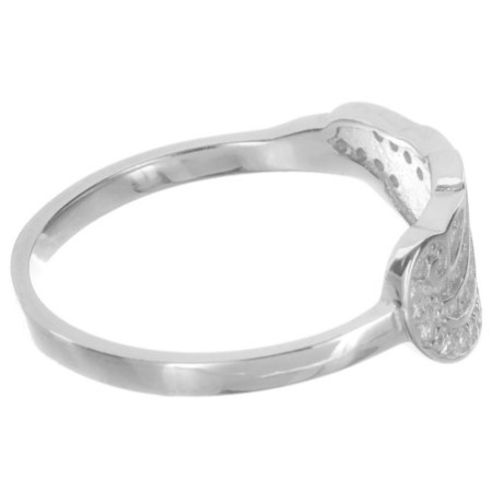 Ezüst gyűrű - angyalszárny, átlátszó kerek cirkóniák | Argento-ekszer.hu