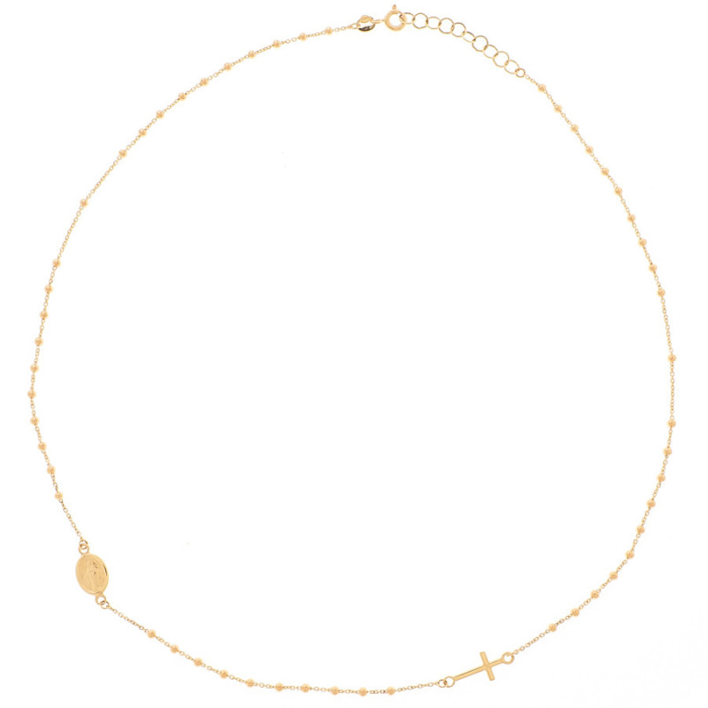 Arany nyaklánc - kereszt, Csodás érem, hossza 42 - 45 cm | Argento-ekszer.hu