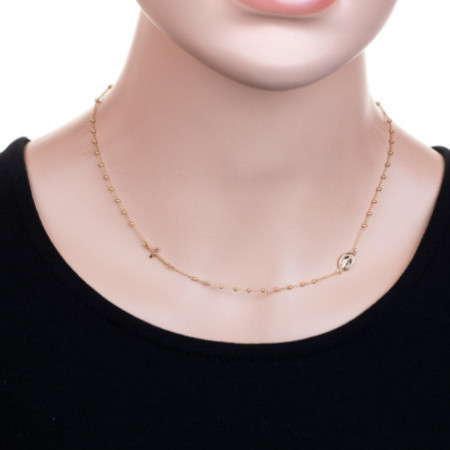 Arany nyaklánc - kereszt, Csodás érem, hossza 42 - 45 cm | Argento-ekszer.hu