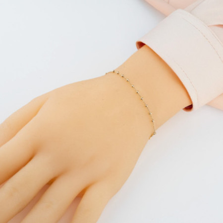 Arany karkötő rózsafüzér - 1 tized, kereszt, Csodás érem, hossza 16 - 18 cm | Argento-ekszer.hu