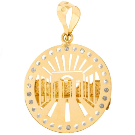 Arany medál - Utolsó vacsora, átlátszó kerek cirkóniák | Argento-ekszer.hu