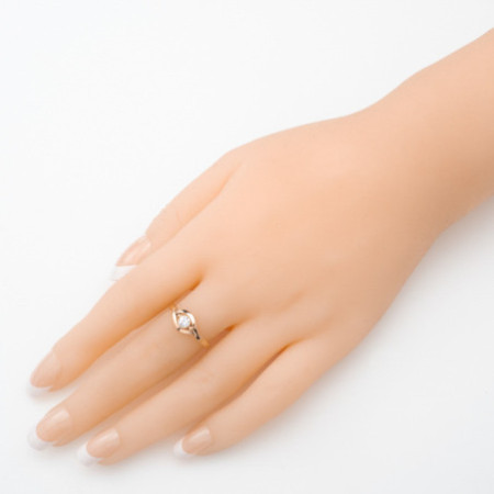 Aranyozott ezüst gyűrű - átlátszó kerek cirkónia | Argento-ekszer.hu