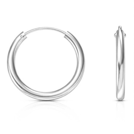 Ezüst karika fülbevaló - kicsi karikák, átmérője 12 mm | Argento-ekszer.hu