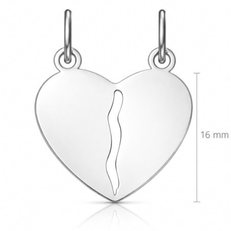 Ezüst medál két személy részére - szív | Argento-ekszer.hu