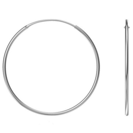 Ezüst karika fülbevaló - átmérője 45 mm | Argento-ekszer.hu
