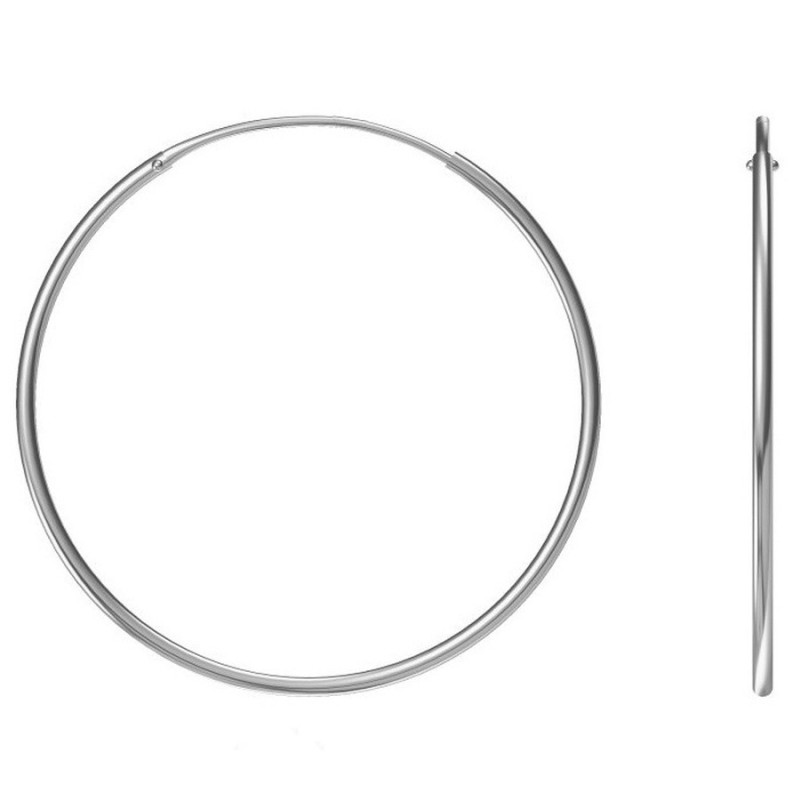 Ezüst karika fülbevaló - átmérője 45 mm | Argento-ekszer.hu