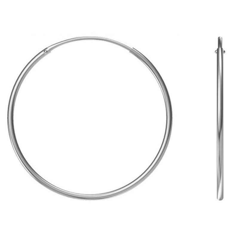 Ezüst karika fülbevaló - átmérője 40 mm | Argento-ekszer.hu