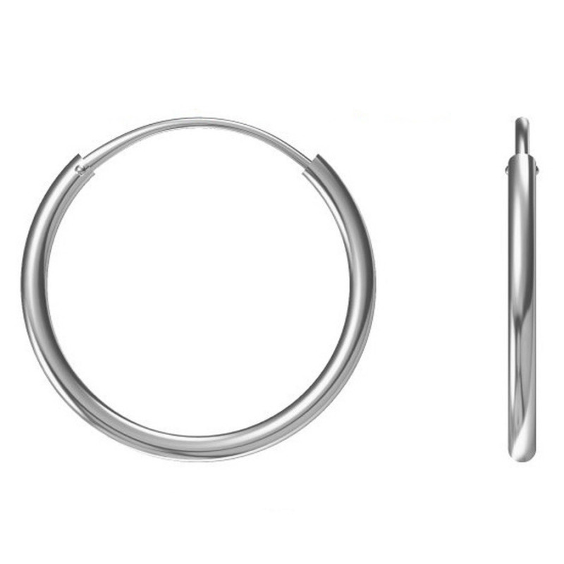Ezüst karika fülbevaló - kicsi karikák, átmérője 20 mm | Argento-ekszer.hu