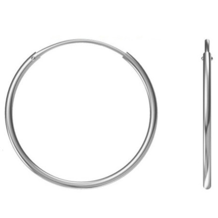 Ezüst karika fülbevaló - átmérője 30 mm | Argento-ekszer.hu