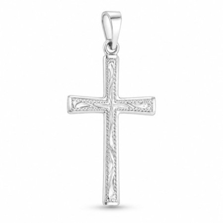 Ezüst medál - kereszt, kézi gravírozással | Argento-ekszer.hu