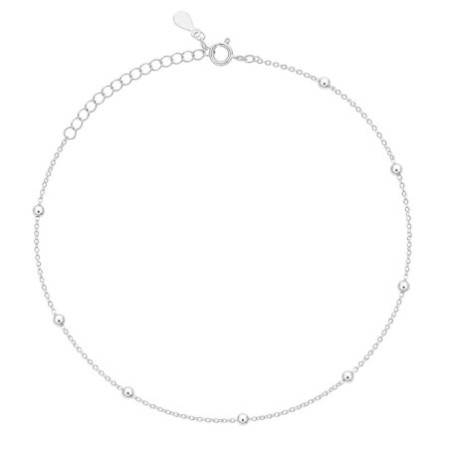 Ezüst bokalánc - golyók, hossza 22 - 26 cm | Argento-ekszer.hu
