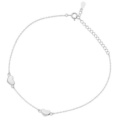 Ezüst bokalánc - szívek, hossza 22 - 26 cm | Argento-ekszer.hu