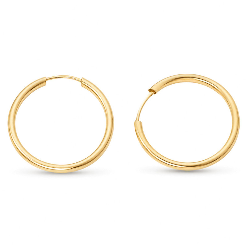 Arany karika fülbevaló - kicsi karikák, átmérője 18 mm | Argento-ekszer.hu